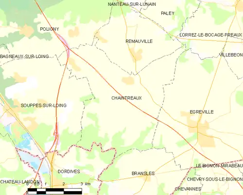 Detailkaart van de gemeente