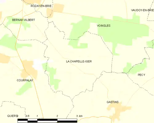 Detailkaart van de gemeente