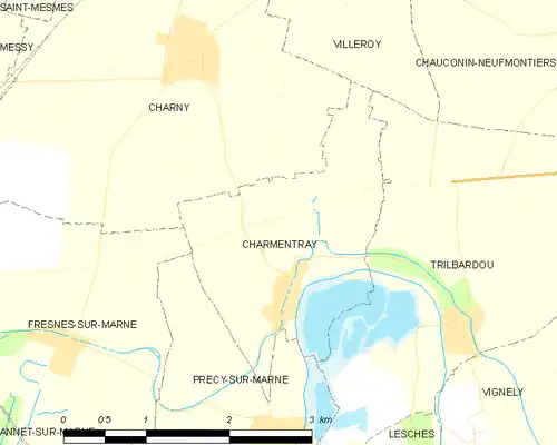 Detailkaart van de gemeente