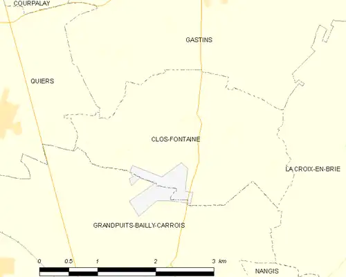 Detailkaart van de gemeente