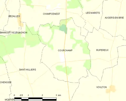 Detailkaart van de gemeente