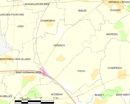 Detailkaart van de gemeente