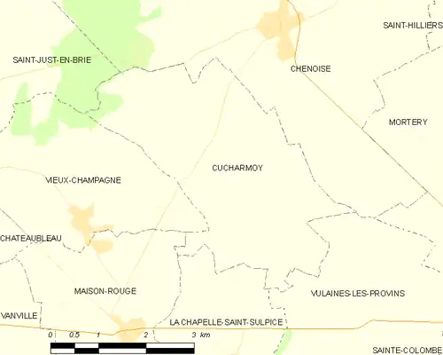 Detailkaart van de gemeente