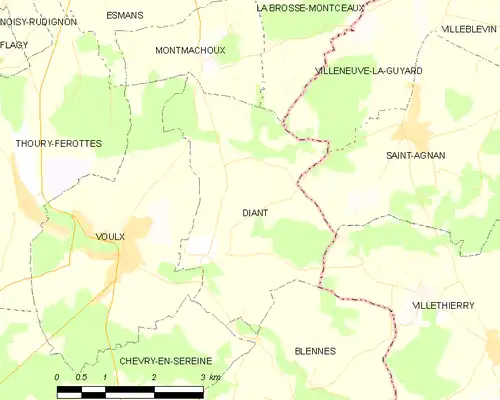 Detailkaart van de gemeente