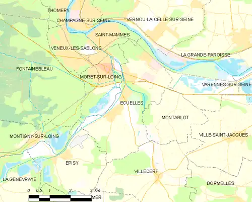 Detailkaart van de gemeente