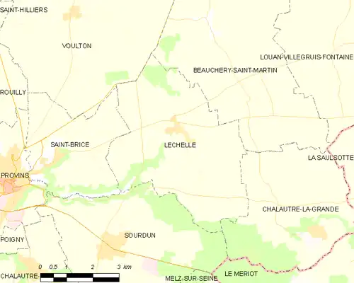 Detailkaart van de gemeente