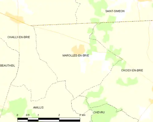 Detailkaart van de gemeente
