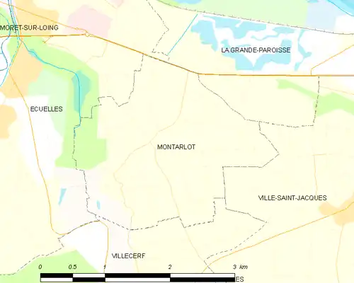 Detailkaart van de gemeente