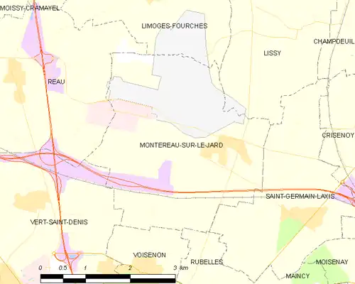 Detailkaart van de gemeente
