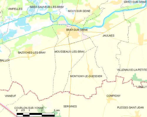 Detailkaart van de gemeente