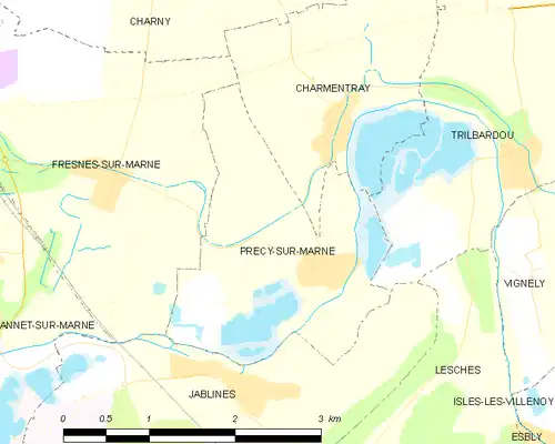 Detailkaart van de gemeente