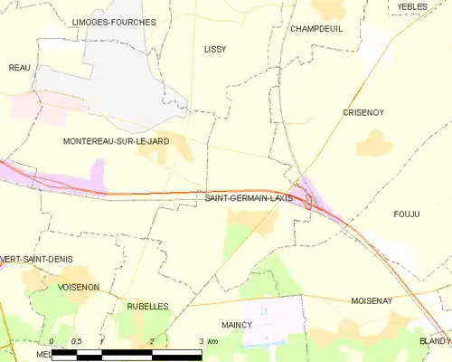 Detailkaart van de gemeente