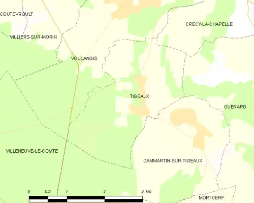 Detailkaart van de gemeente