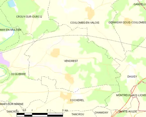 Detailkaart van de gemeente