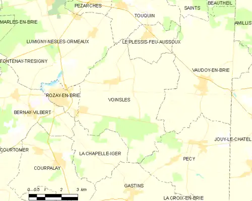 Detailkaart van de gemeente