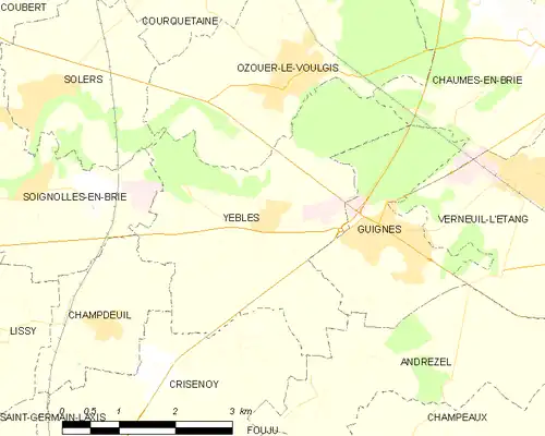 Detailkaart van de gemeente