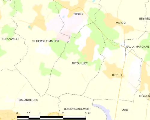 Detailkaart van de gemeente