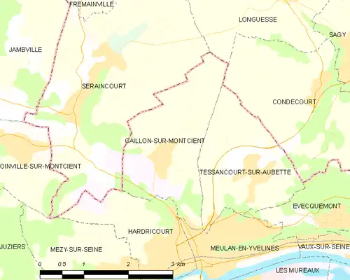 Detailkaart van de gemeente