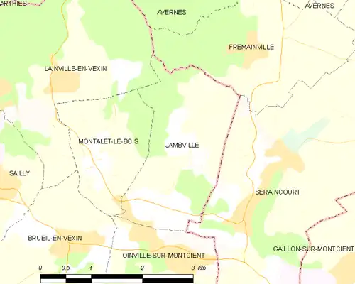 Detailkaart van de gemeente