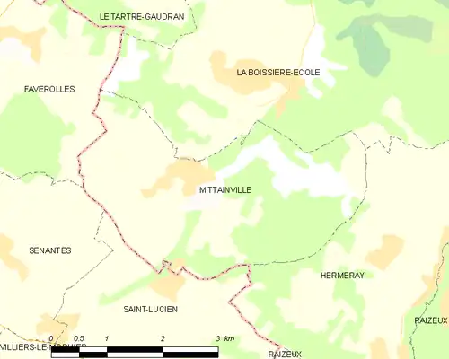 Detailkaart van de gemeente