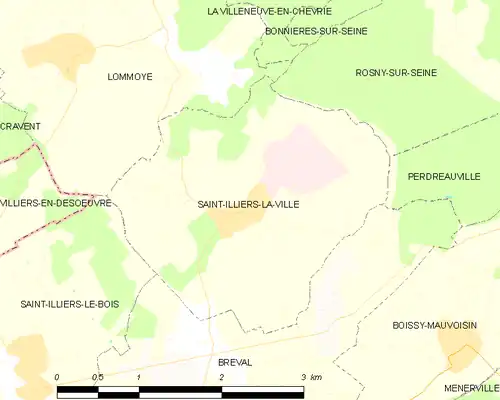 Detailkaart van de gemeente