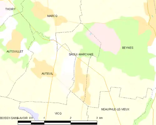 Detailkaart van de gemeente