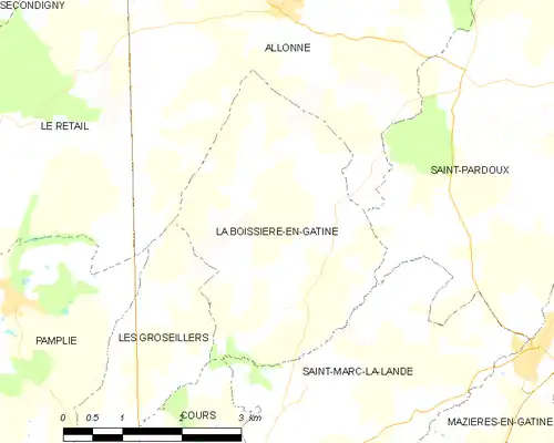 Detailkaart van de gemeente