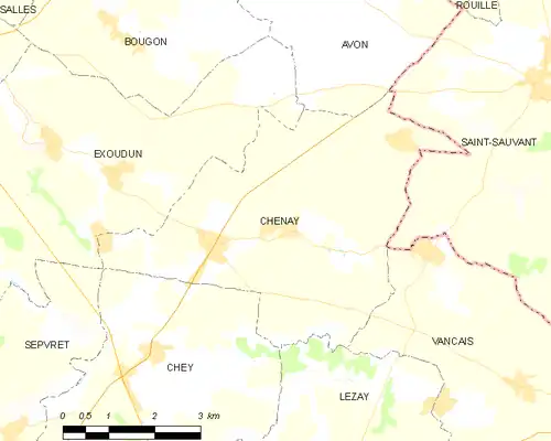 Detailkaart van de gemeente