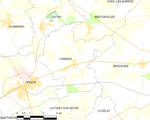 Detailkaart van de gemeente