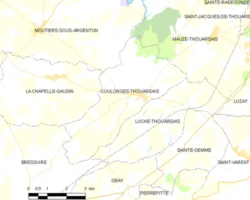 Detailkaart van de gemeente