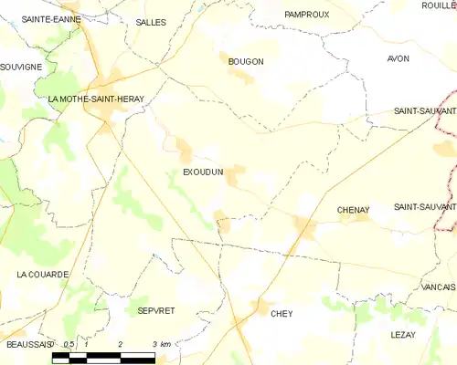 Detailkaart van de gemeente