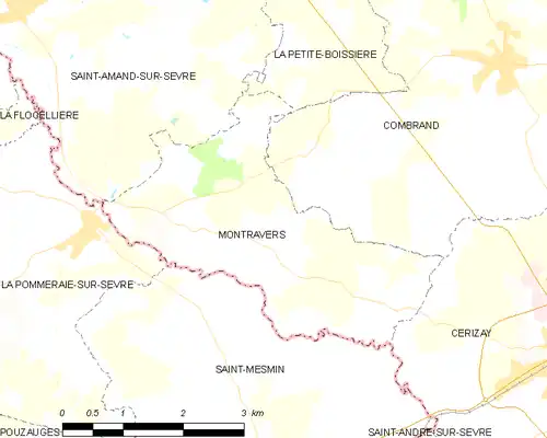 Detailkaart van de gemeente