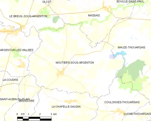 Detailkaart van de gemeente