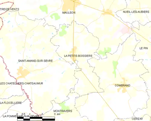 Detailkaart van de gemeente