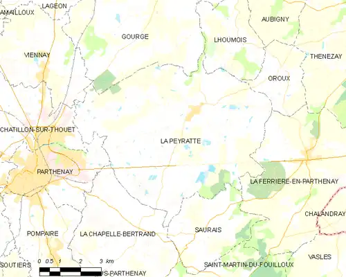 Detailkaart van de gemeente