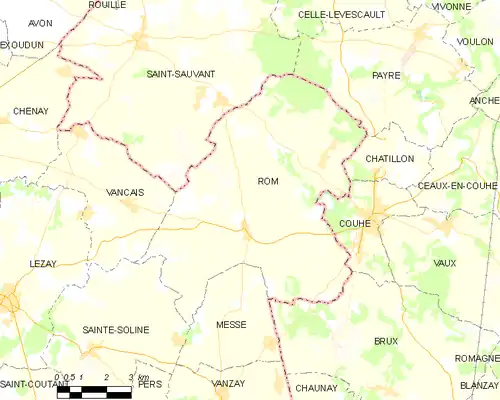 Detailkaart van de gemeente