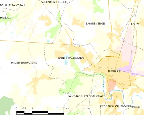 Detailkaart van de gemeente