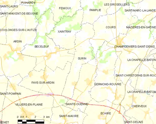 Detailkaart van de gemeente