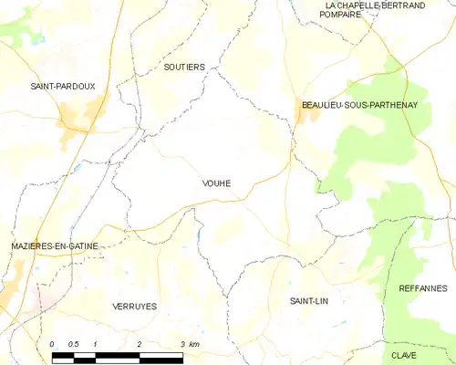 Detailkaart van de gemeente