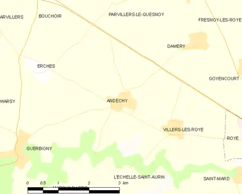 Detailkaart van de gemeente