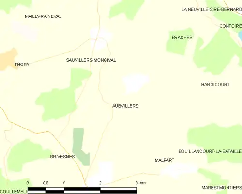 Detailkaart van de gemeente