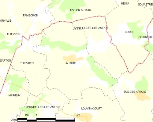 Detailkaart van de gemeente