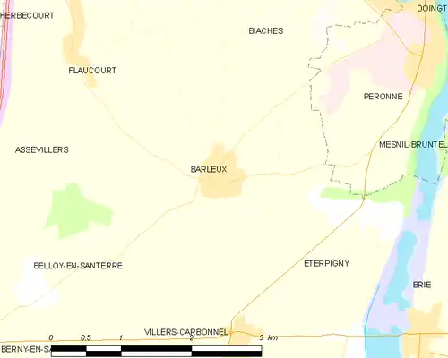 Detailkaart van de gemeente