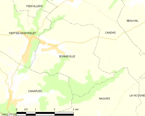 Detailkaart van de gemeente