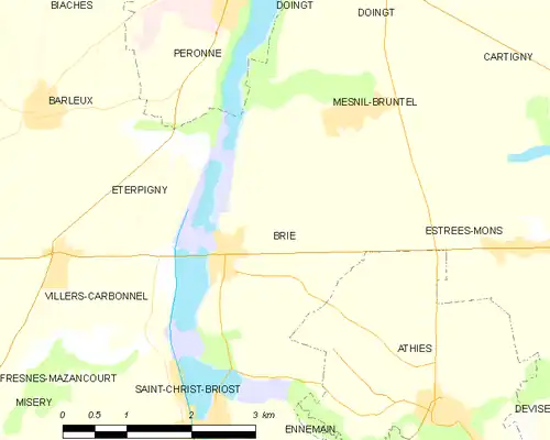 Detailkaart van de gemeente