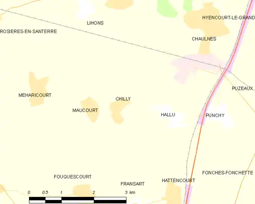 Detailkaart van de gemeente