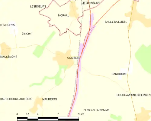 Detailkaart van de gemeente