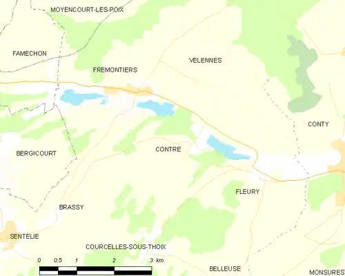 Detailkaart van de gemeente