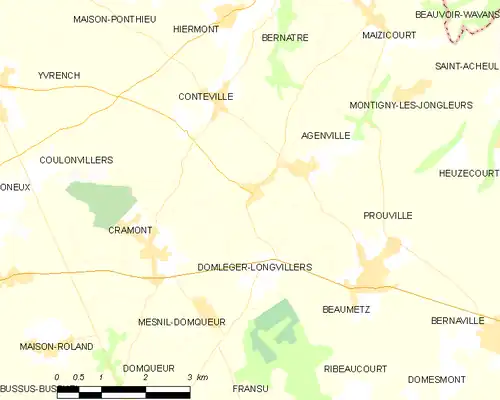 Detailkaart van de gemeente