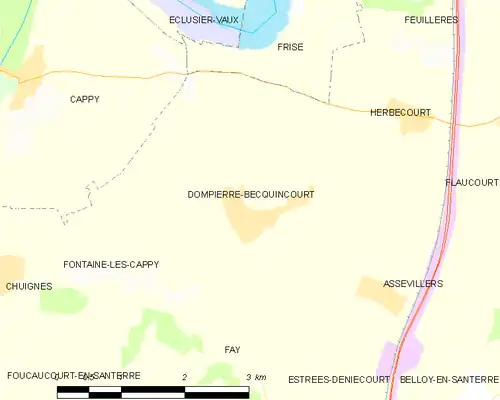 Detailkaart van de gemeente